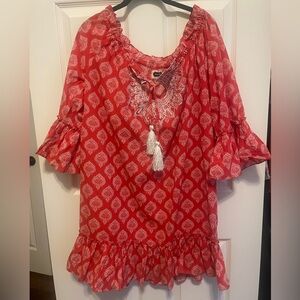 Mud Pie coral swim cover up